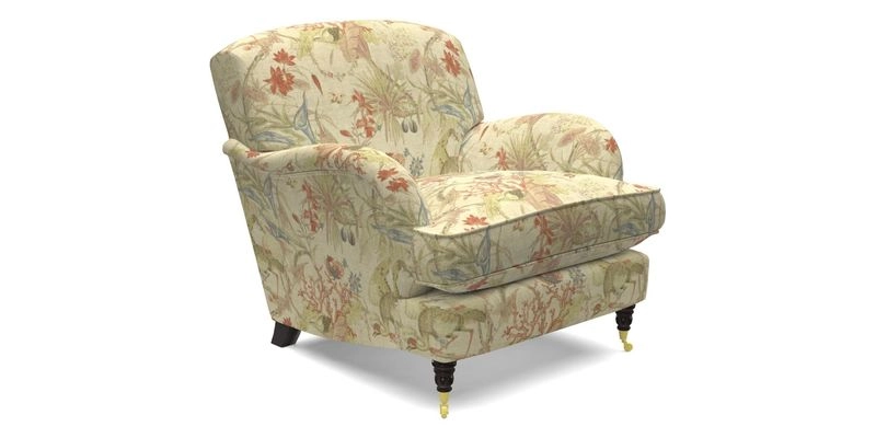 Kentwell Chair in Caroline Maria Applebee Collage Wildflowers with fringe in Sophie Bullion Currant