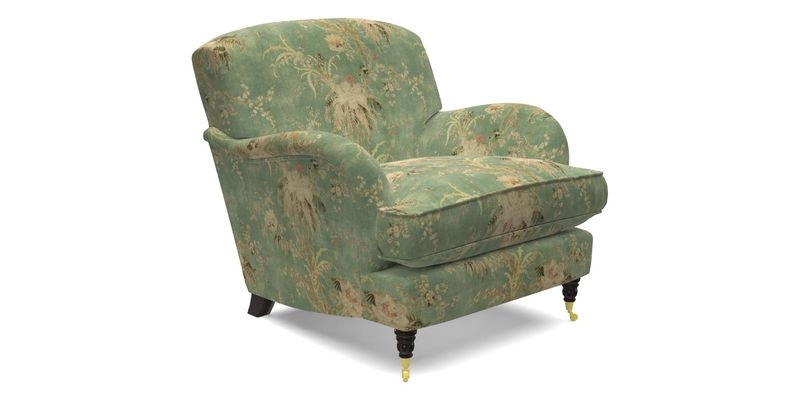 Kentwell Chair in Caroline Maria Applebee Collage Wildflowers with fringe in Sophie Bullion Currant