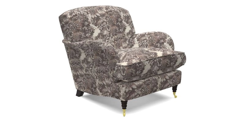 Kentwell Chair in Caroline Maria Applebee Collage Wildflowers with fringe in Sophie Bullion Currant