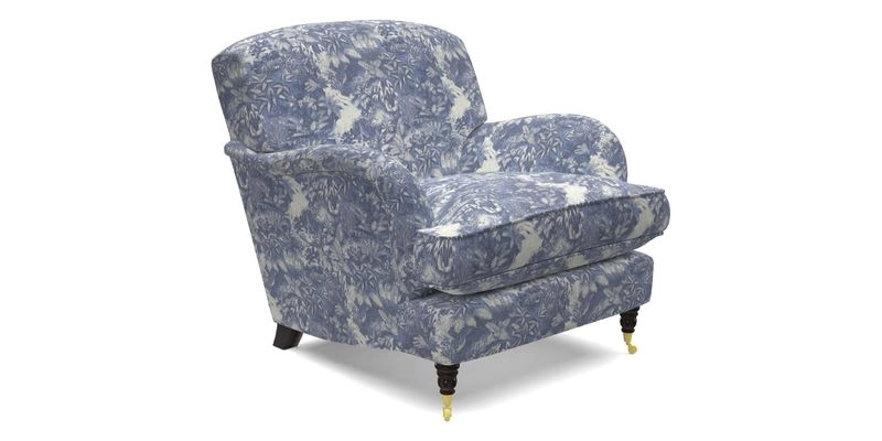 Kentwell Chair in Caroline Maria Applebee Collage Wildflowers with fringe in Sophie Bullion Currant