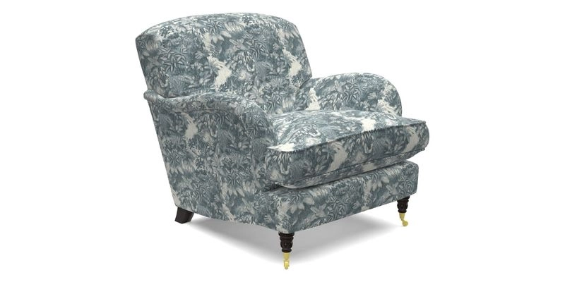 Kentwell Chair in Caroline Maria Applebee Collage Wildflowers with fringe in Sophie Bullion Currant