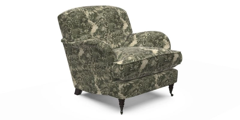 Kentwell Chair in Caroline Maria Applebee Collage Wildflowers with fringe in Sophie Bullion Currant