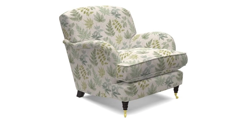 Kentwell Chair in Caroline Maria Applebee Collage Wildflowers with fringe in Sophie Bullion Currant