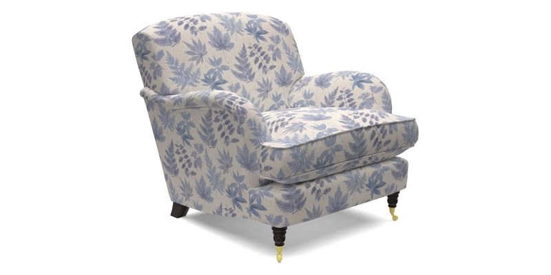 Kentwell Chair in Caroline Maria Applebee Collage Wildflowers with fringe in Sophie Bullion Currant