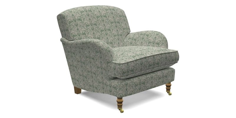 Kentwell Chair in Caroline Maria Applebee Collage Wildflowers with fringe in Sophie Bullion Currant