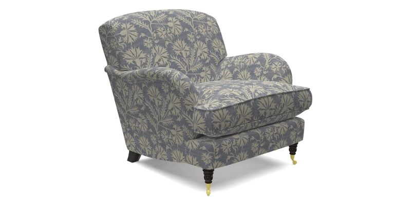 Kentwell Chair in Caroline Maria Applebee Collage Wildflowers with fringe in Sophie Bullion Currant