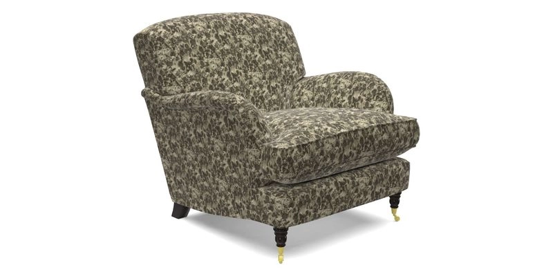 Kentwell Chair in Caroline Maria Applebee Collage Wildflowers with fringe in Sophie Bullion Currant