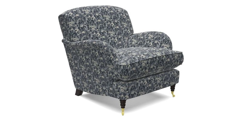 Kentwell Chair in Caroline Maria Applebee Collage Wildflowers with fringe in Sophie Bullion Currant