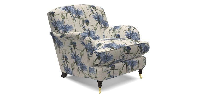 Kentwell Chair in Caroline Maria Applebee Collage Wildflowers with fringe in Sophie Bullion Currant