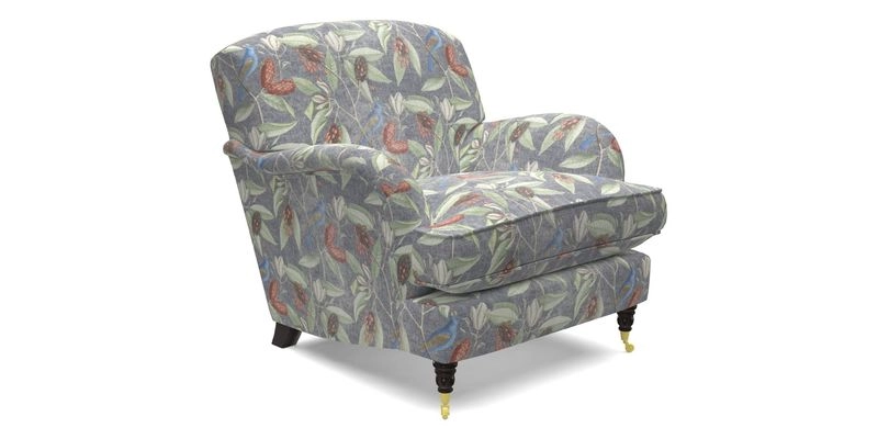 Kentwell Chair in Caroline Maria Applebee Collage Wildflowers with fringe in Sophie Bullion Currant