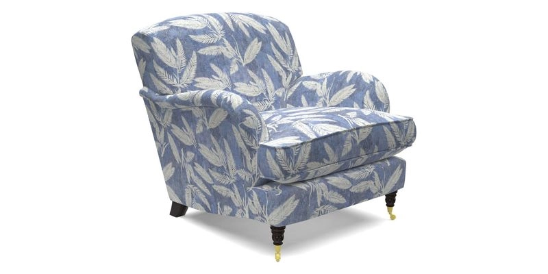 Kentwell Chair in Caroline Maria Applebee Collage Wildflowers with fringe in Sophie Bullion Currant