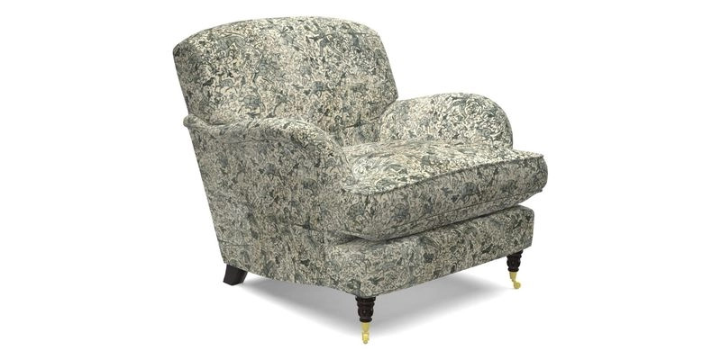 Kentwell Chair in Caroline Maria Applebee Collage Wildflowers with fringe in Sophie Bullion Currant