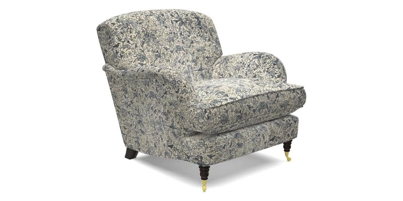 Kentwell Chair in Caroline Maria Applebee Collage Wildflowers with fringe in Sophie Bullion Currant