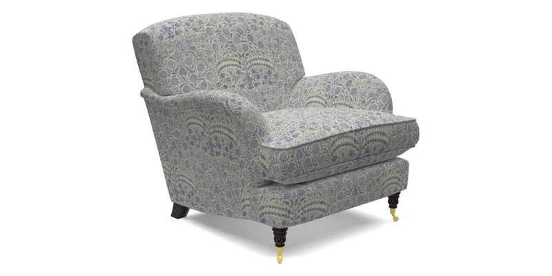 Kentwell Chair in Caroline Maria Applebee Collage Wildflowers with fringe in Sophie Bullion Currant