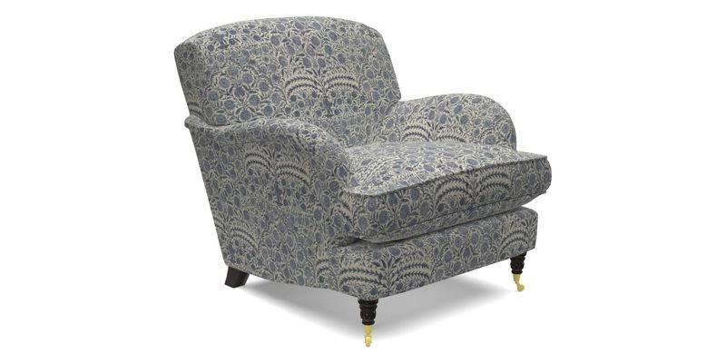 Kentwell Chair in Caroline Maria Applebee Collage Wildflowers with fringe in Sophie Bullion Currant