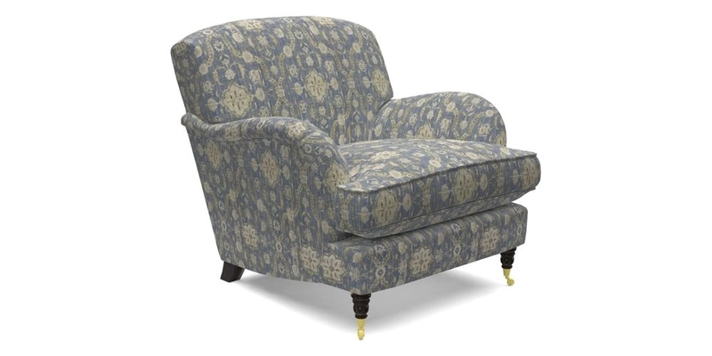 Kentwell Chair in Caroline Maria Applebee Collage Wildflowers with fringe in Sophie Bullion Currant