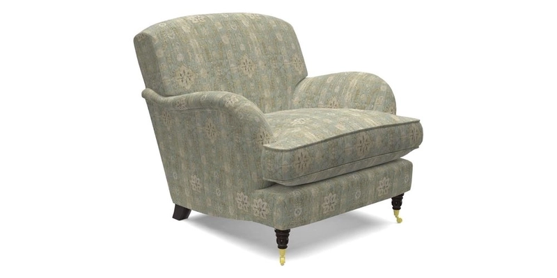 Kentwell Chair in Caroline Maria Applebee Collage Wildflowers with fringe in Sophie Bullion Currant