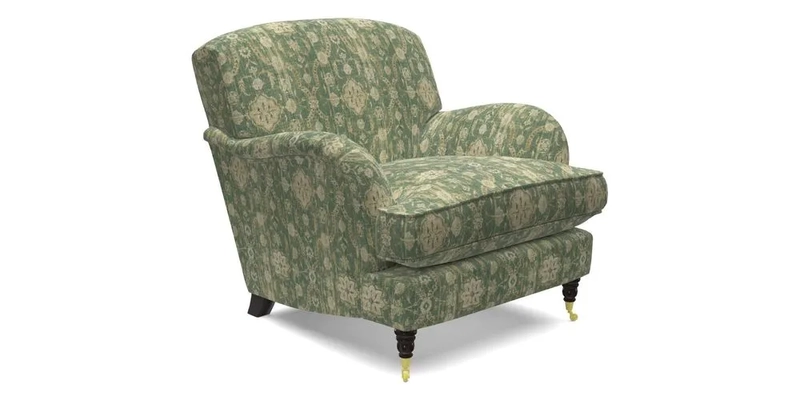 Kentwell Chair in Caroline Maria Applebee Collage Wildflowers with fringe in Sophie Bullion Currant