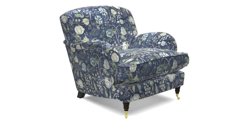 Kentwell Chair in Caroline Maria Applebee Collage Wildflowers with fringe in Sophie Bullion Currant