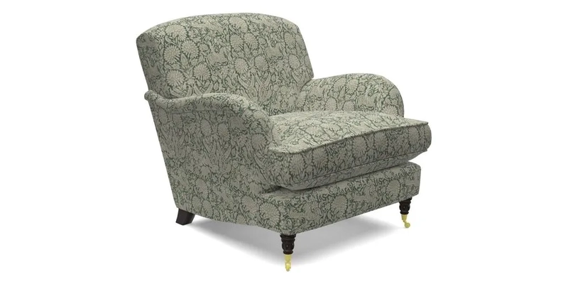 Kentwell Chair in Caroline Maria Applebee Collage Wildflowers with fringe in Sophie Bullion Currant