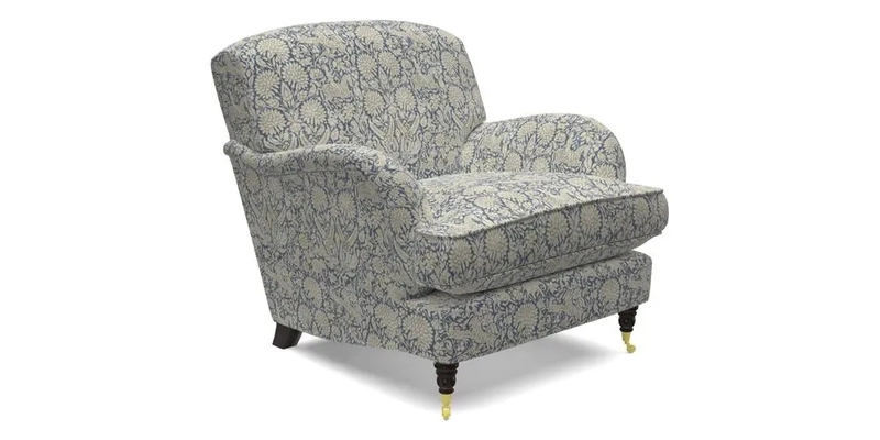 Kentwell Chair in Caroline Maria Applebee Collage Wildflowers with fringe in Sophie Bullion Currant