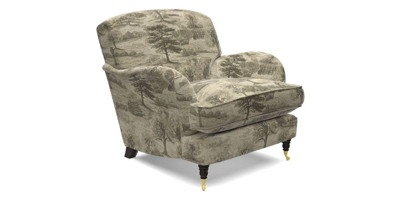 Kentwell Chair in Caroline Maria Applebee Collage Wildflowers with fringe in Sophie Bullion Currant