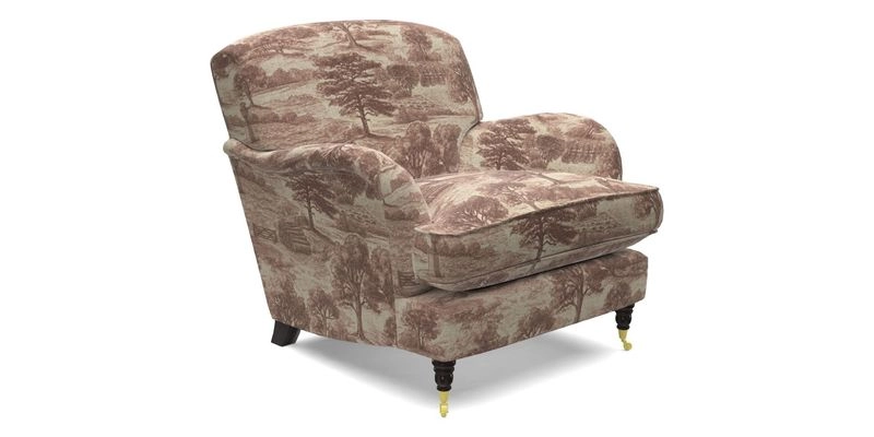 Kentwell Chair in Caroline Maria Applebee Collage Wildflowers with fringe in Sophie Bullion Currant