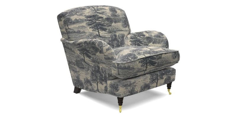 Kentwell Chair in Caroline Maria Applebee Collage Wildflowers with fringe in Sophie Bullion Currant
