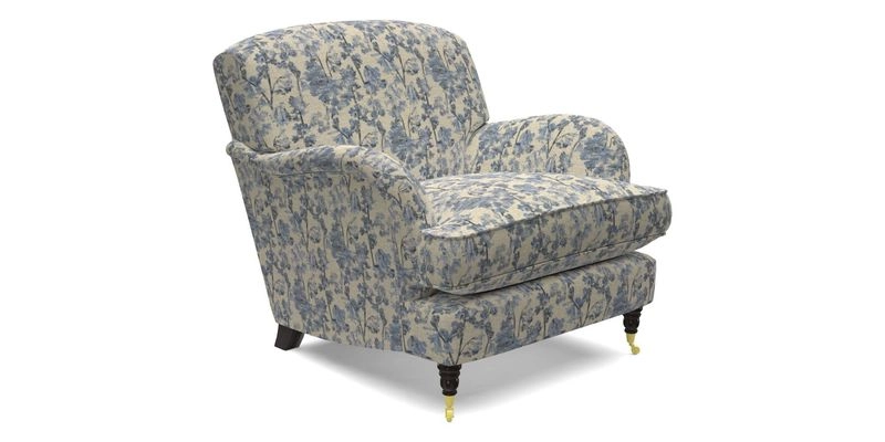 Kentwell Chair in Caroline Maria Applebee Collage Wildflowers with fringe in Sophie Bullion Currant