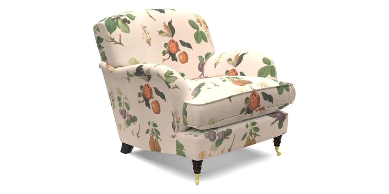 Kentwell Chair in Caroline Maria Applebee Collage Wildflowers with fringe in Sophie Bullion Currant