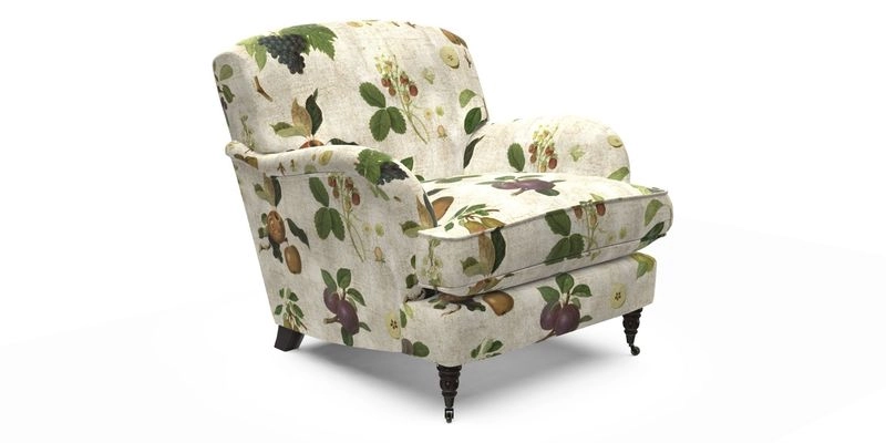 Kentwell Chair in Caroline Maria Applebee Collage Wildflowers with fringe in Sophie Bullion Currant