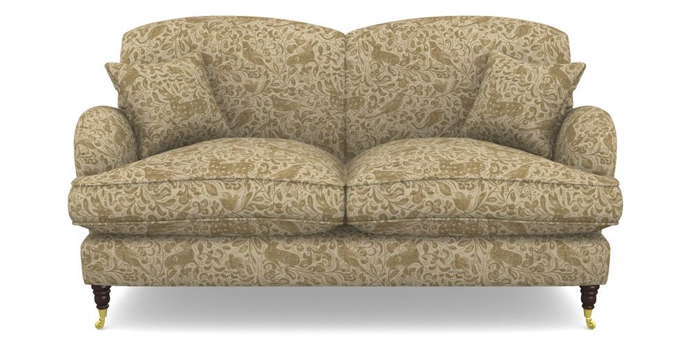 Product photograph of Kentwell 2 5 Seater 2 Hump Sofa In V A Drawn From Nature - Bird And Rabbit - Gold from Sofas and Stuff Limited