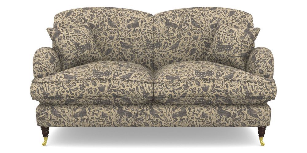 Product photograph of Kentwell 2 5 Seater 2 Hump Sofa In V A Drawn From Nature - Bird And Rabbit - Navy from Sofas and Stuff Limited