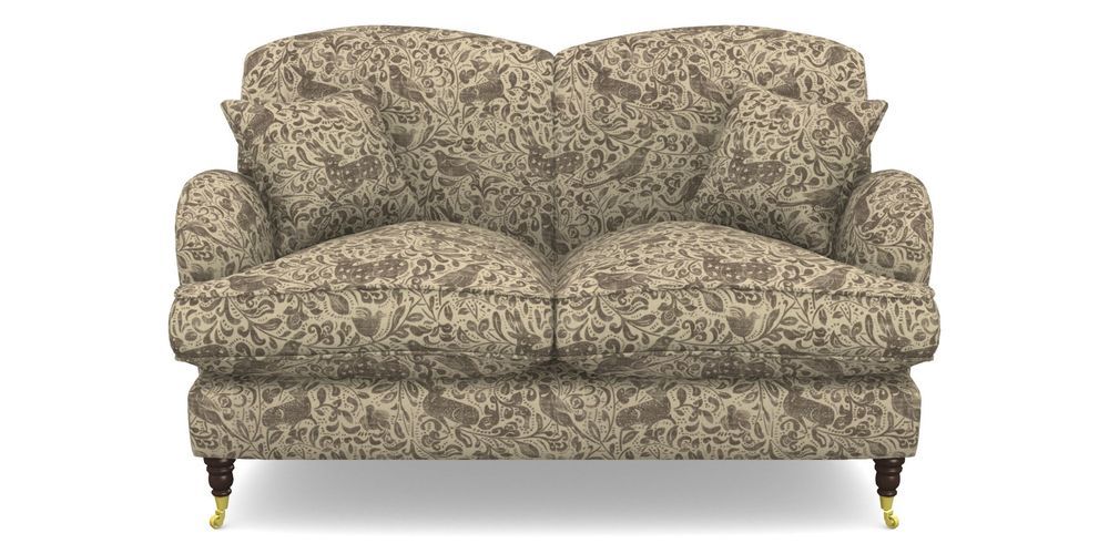 Product photograph of Kentwell 2 Seater 2 Hump Sofa In V A Drawn From Nature - Bird And Rabbit - Brown from Sofas and Stuff Limited