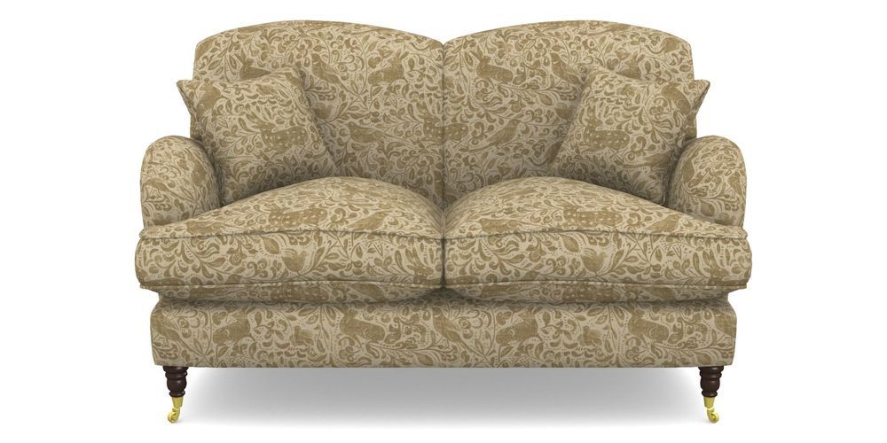 Product photograph of Kentwell 2 Seater 2 Hump Sofa In V A Drawn From Nature - Bird And Rabbit - Gold from Sofas and Stuff Limited