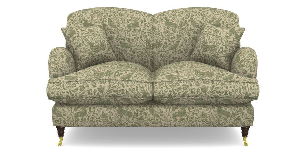 Product photograph of Kentwell 2 Seater 2 Hump Sofa In V A Drawn From Nature - Bird And Rabbit - Light Green from Sofas and Stuff Limited