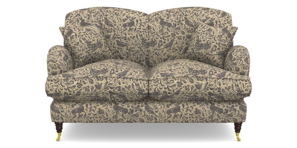 Product photograph of Kentwell 2 Seater 2 Hump Sofa In V A Drawn From Nature - Bird And Rabbit - Navy from Sofas and Stuff Limited