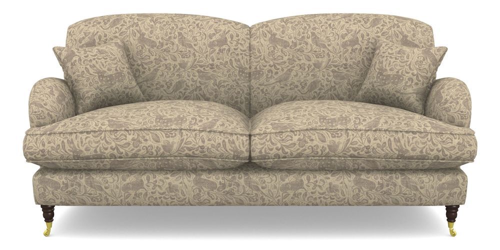 Product photograph of Kentwell 3 Seater 2 Hump Sofa In V A Drawn From Nature - Bird And Rabbit - Grey from Sofas and Stuff Limited