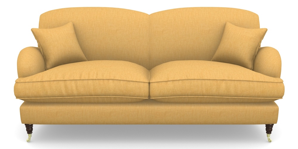 Product photograph of Kentwell 3 Seater 2 Hump Sofa In Clever Cotton Mix - Mustard from Sofas and Stuff Limited
