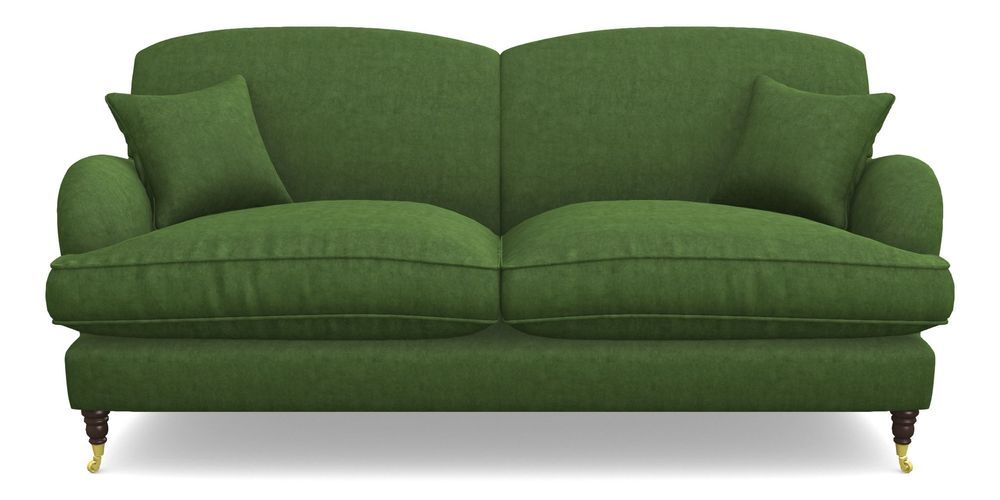 Product photograph of Kentwell 3 Seater 2 Hump Sofa In Clever Tough And Eco Velvet - Shamrock from Sofas and Stuff Limited