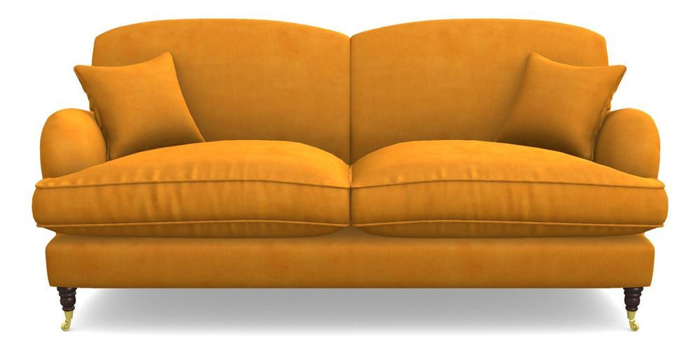 Product photograph of Kentwell 3 Seater 2 Hump Sofa In Clever Tough And Eco Velvet - Spice from Sofas and Stuff Limited