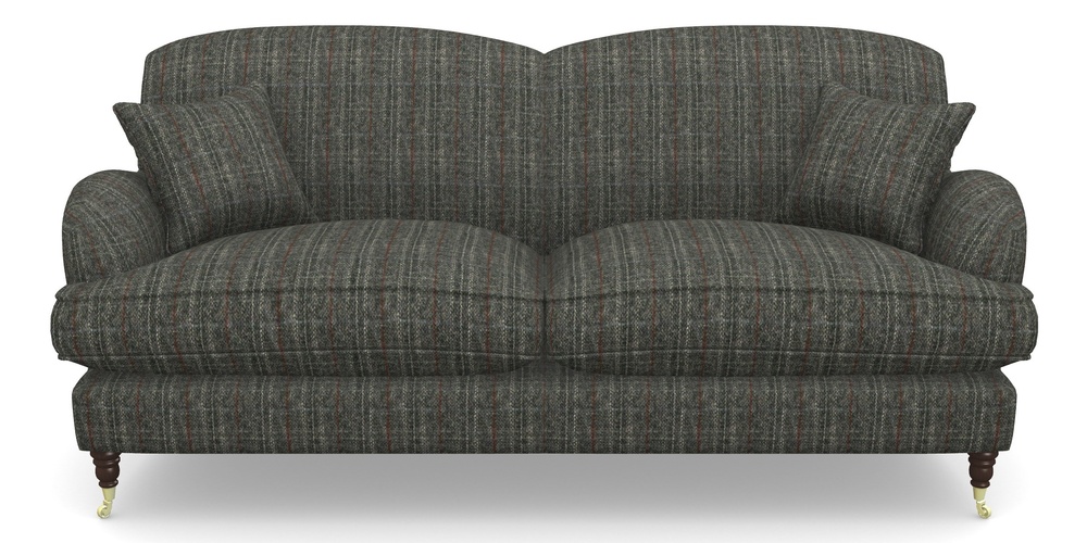 Product photograph of Kentwell 3 Seater 2 Hump Sofa In Harris Tweed House - Harris Tweed House Grey from Sofas and Stuff Limited