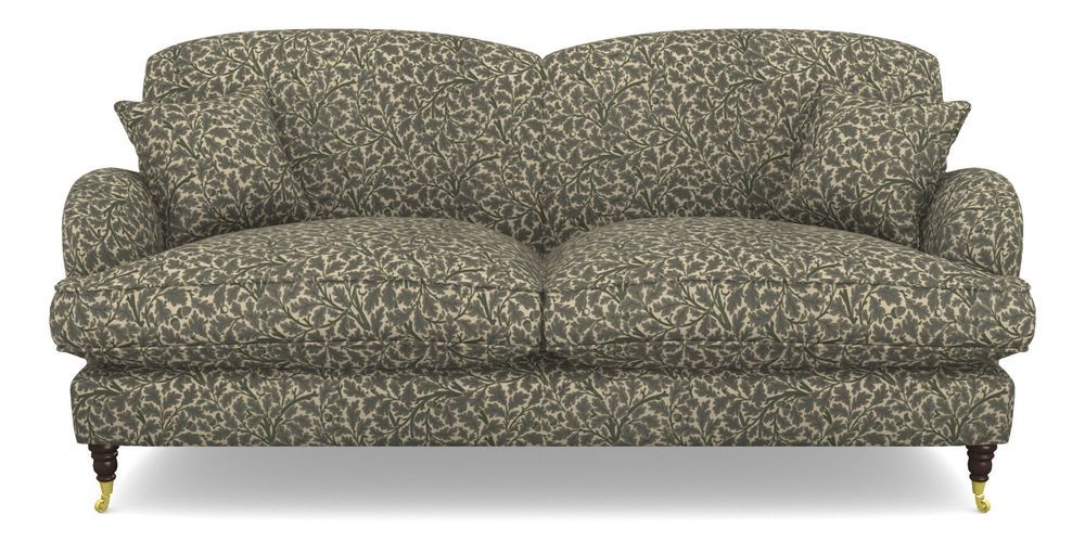 Product photograph of Kentwell 3 Seater 2 Hump Sofa In V A Drawn From Nature Collection - Oak Tree - Dark Green from Sofas and Stuff Limited