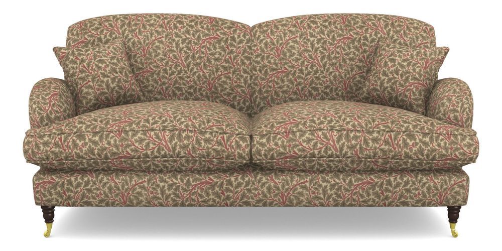 Product photograph of Kentwell 3 Seater 2 Hump Sofa In V A Drawn From Nature Collection - Oak Tree - Red from Sofas and Stuff Limited