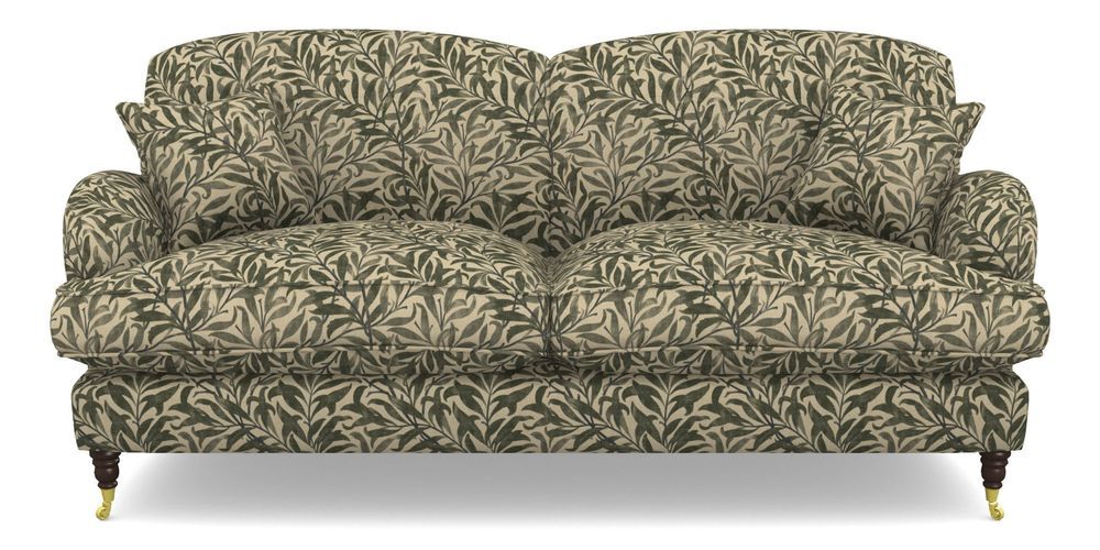 Product photograph of Kentwell 3 Seater 2 Hump Sofa In V A Drawn From Nature - Willow Bough Large - Dark Green from Sofas and Stuff Limited