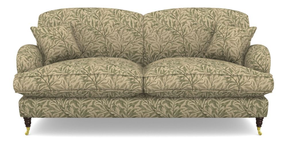 Product photograph of Kentwell 3 Seater 2 Hump Sofa In V A Drawn From Nature - Willow Bough Large - Light Green from Sofas and Stuff Limited