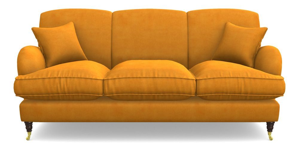 Product photograph of Kentwell 3 Seater 3 Hump Sofa In Clever Tough And Eco Velvet - Spice from Sofas and Stuff Limited