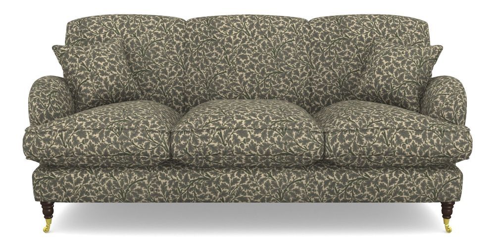 Product photograph of Kentwell 3 Seater 3 Hump Sofa In V A Drawn From Nature Collection - Oak Tree - Dark Green from Sofas and Stuff Limited