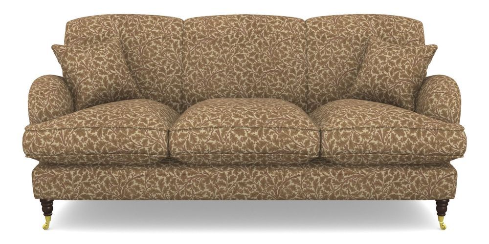 Product photograph of Kentwell 3 Seater 3 Hump Sofa In V A Drawn From Nature Collection - Oak Tree - Terracotta from Sofas and Stuff Limited