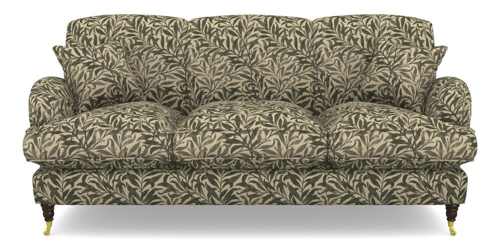 Product photograph of Kentwell 3 Seater 3 Hump Sofa In V A Drawn From Nature - Willow Bough Large - Dark Green from Sofas and Stuff Limited